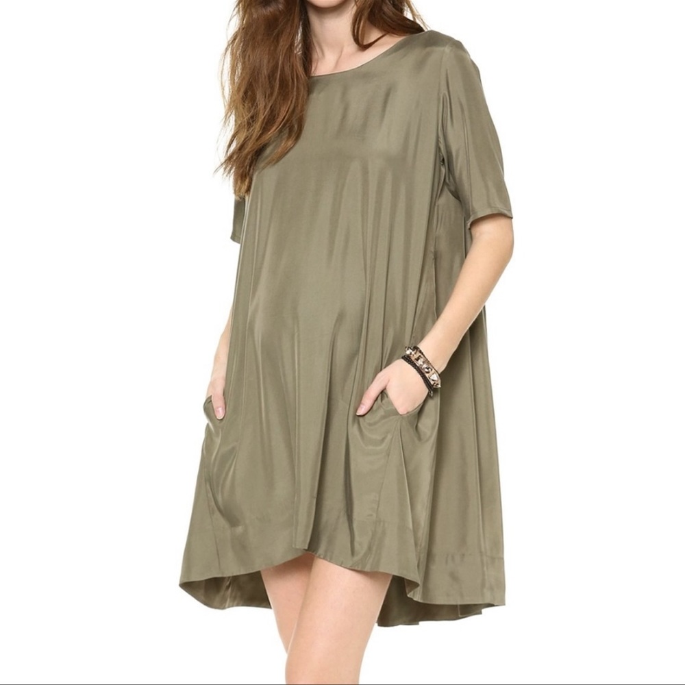 HATCH Maternity Mia Dress in Olive Green